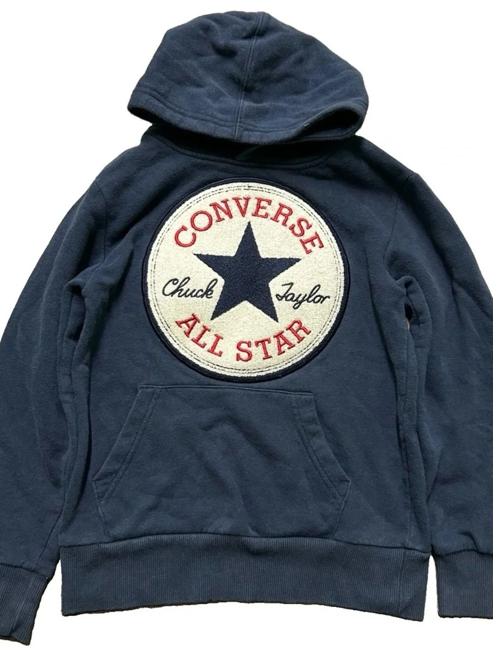 Youth Converse Navy Blue Hoodie Sweatshirt Size Small (8/10)